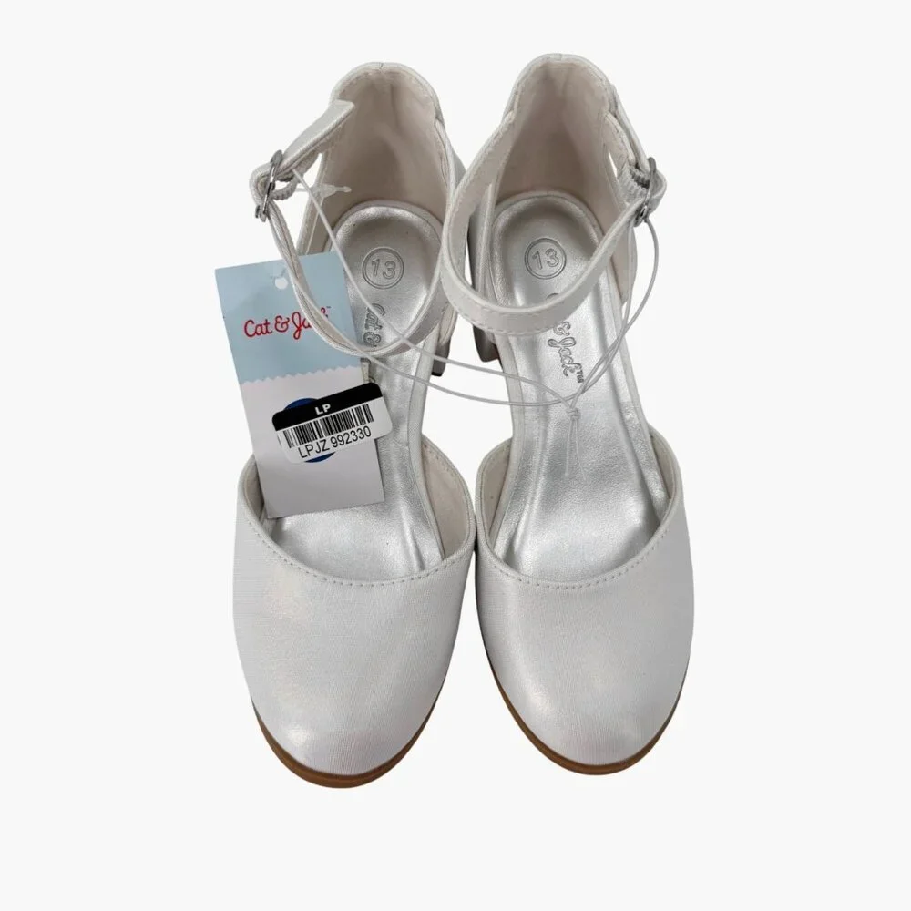 NEW Art Class Kids' Hazel Dress Heels - White - Size 13